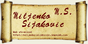 Miljenko Šijaković vizit kartica